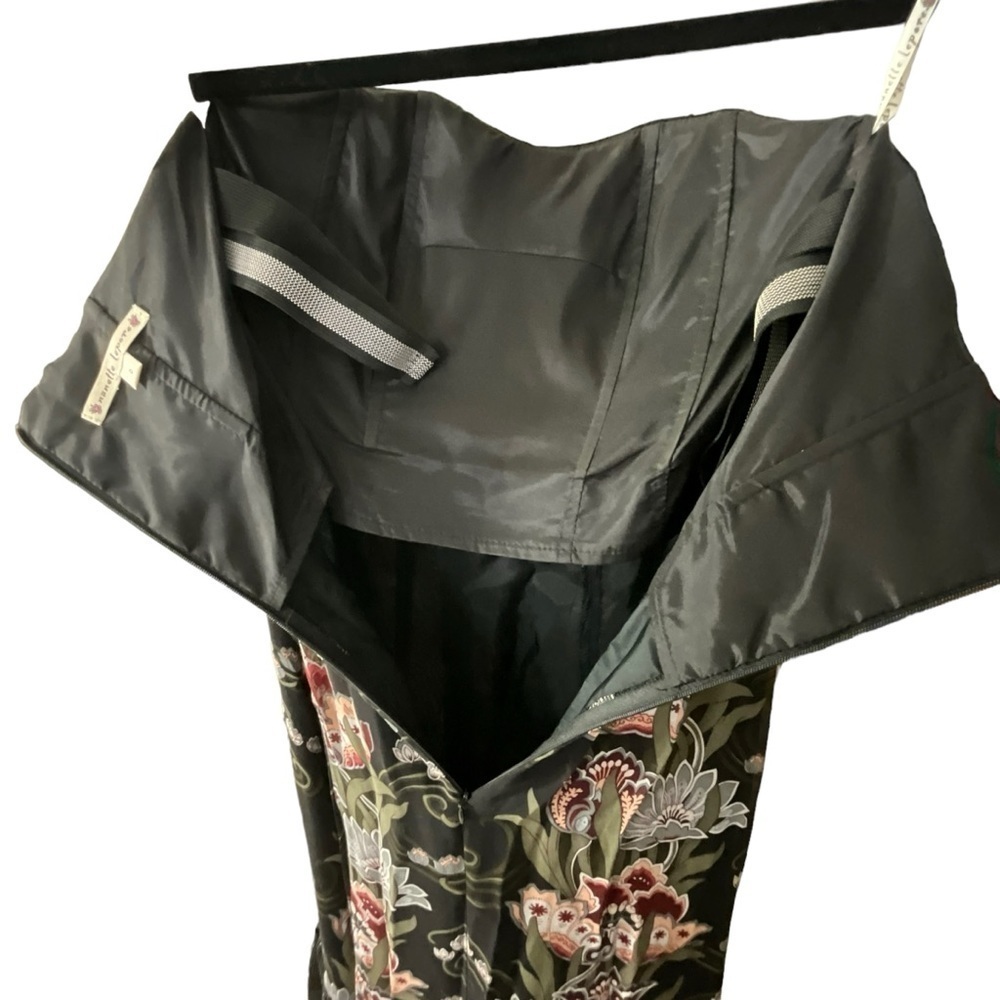 Nanette Lepore  Heirloom Embroidered‎ Sleeveless Velvet Silk Floral Dress - Picture 12 of 15